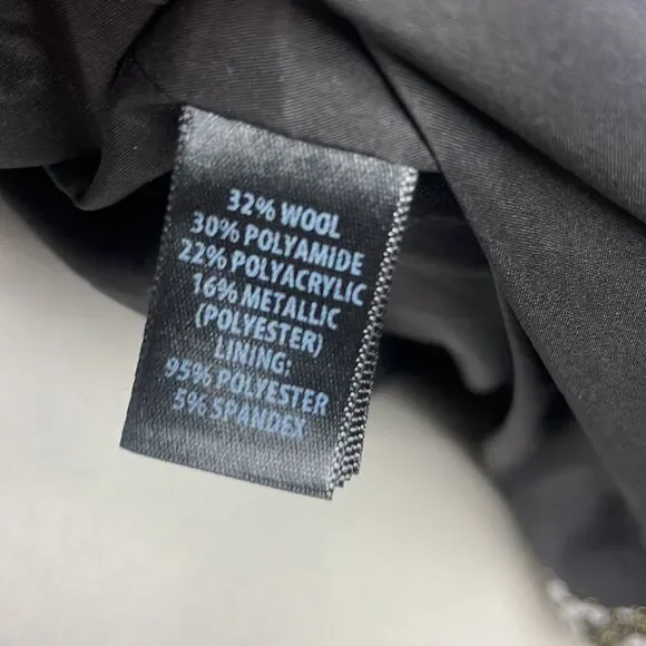 St John Black White Gold Shimmer Cropped Jacket